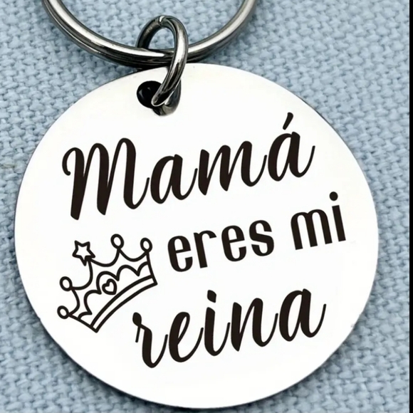 LOVE MOM Stainless Steel Silver Keychains Purse Charms - Picture 6 of 11